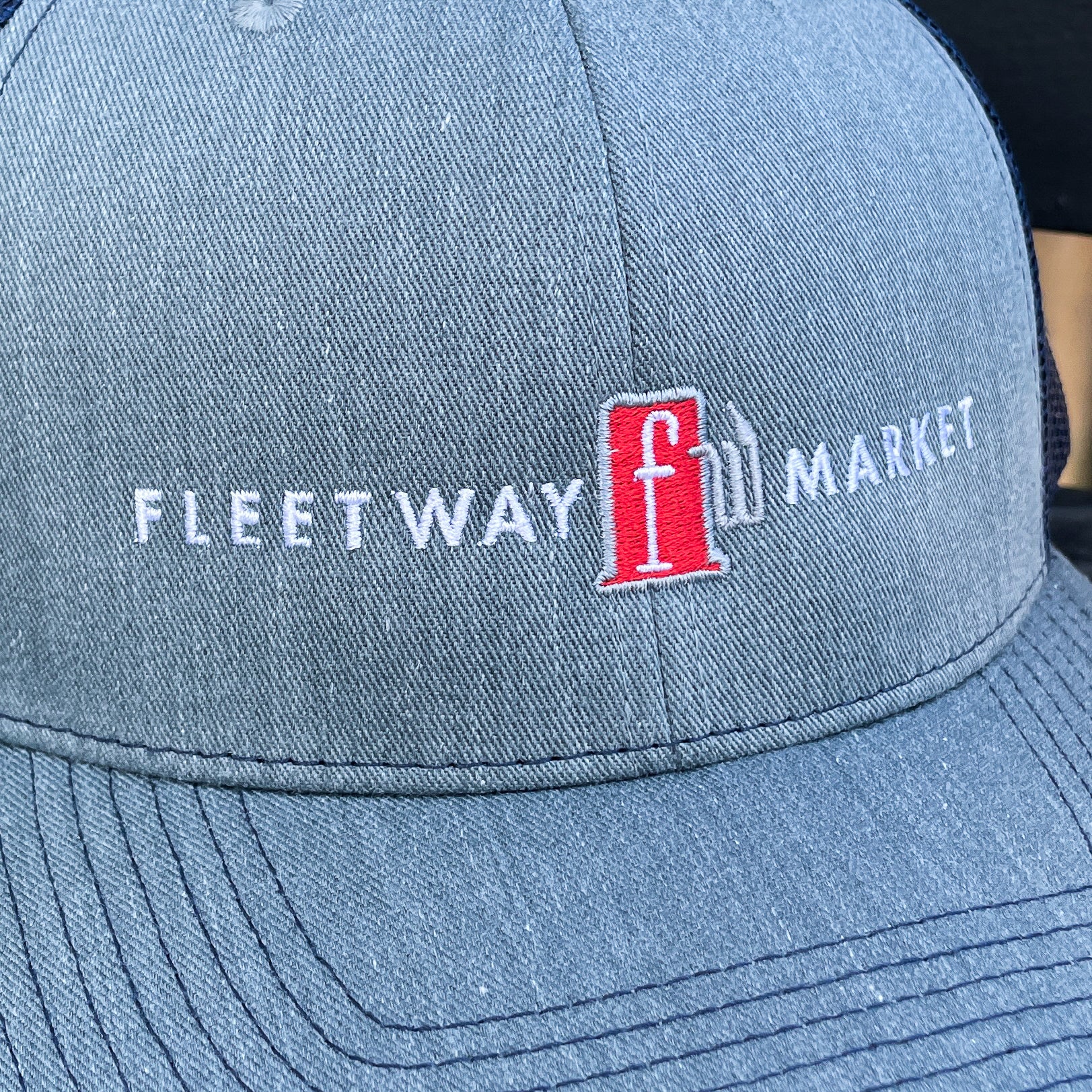 Trucker Hat - Heathered Gray/Navy Mesh
